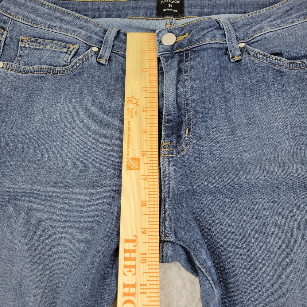 Just Black Jeans Womens 31 Blue Skinny Stretch Denim High Rise Made in USA BP03 - Picture 4 of 12